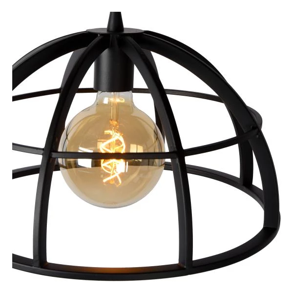 Lucide DIKRA - Hanglamp - 2xE27 - Zwart - detail 2